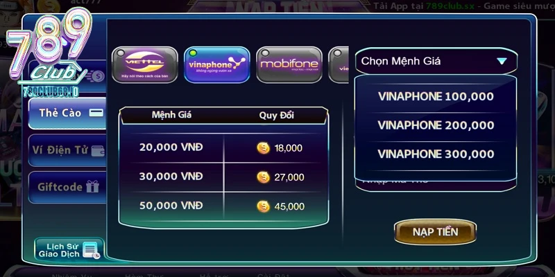 Gửi tiền vào acc cá cược 789Club bằng thẻ cào Gửi tiền vào acc cá cược 789Club bằng thẻ cào